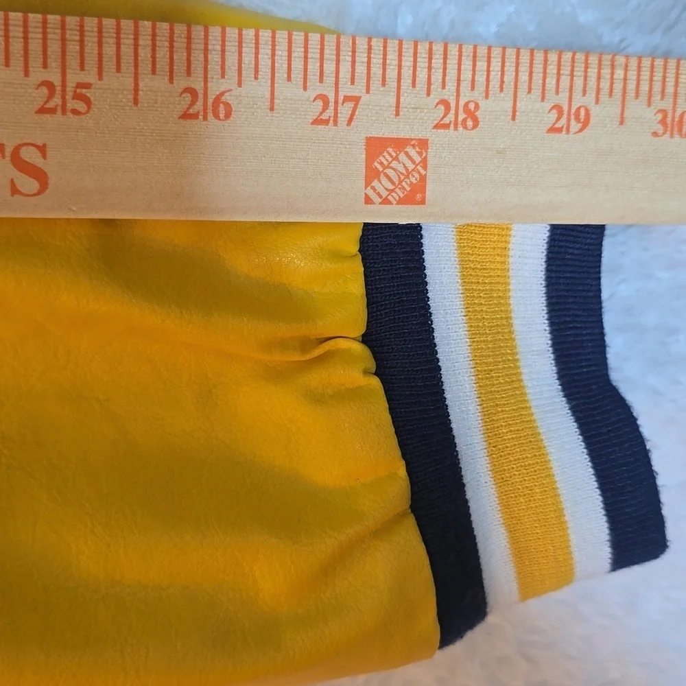 VTG Steve Barrys West Virginia University Wool Faux Leather Letterman Jacket XL